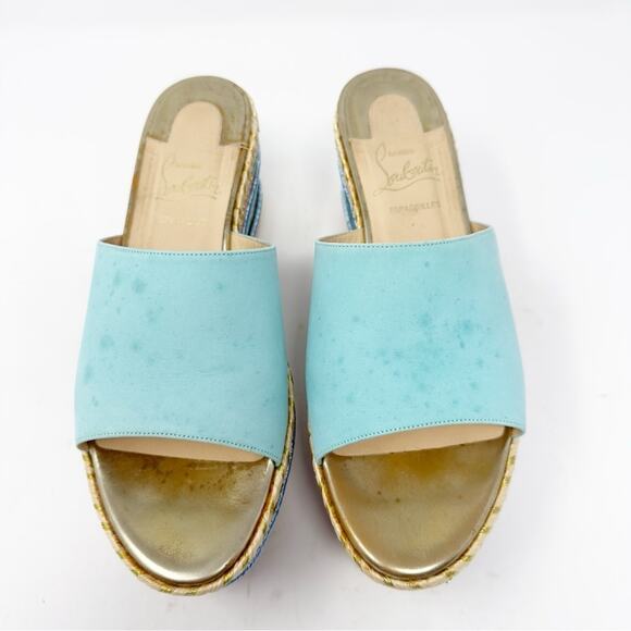 Christian Louboutin Myriama Espadrille Slip On Mules Sandals EU 37 - Picture 3 of 11